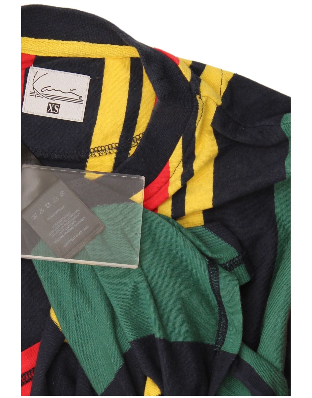 Karl Kani Mens Graphic T-Shirt Top XS Multicoloured Striped Cotton BS07 gallery