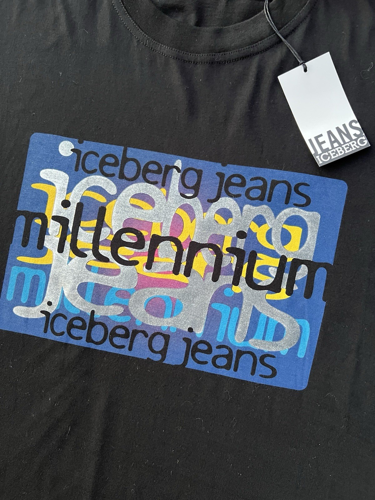 Vintage Iceberg Jeans Y2K Millennium Italy Long Sleeve Tee T-shirt (XL) (NWT) gallery