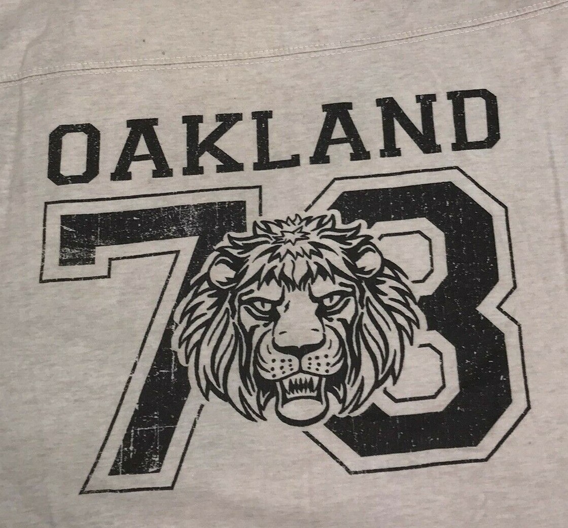 Vintage Shirt Oakland Lion 73 T-shirt Seattle Cotton Works Ringer L Muscle Tee gallery