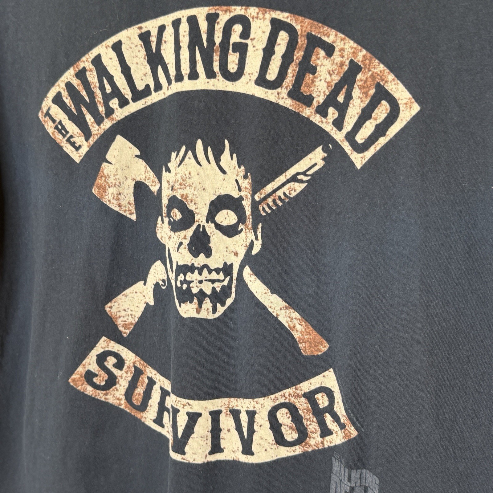 Walking Dead Survivor T-Shirt Mens Sz 2XL Black Gildan Heavy Cotton Short Sleeve gallery