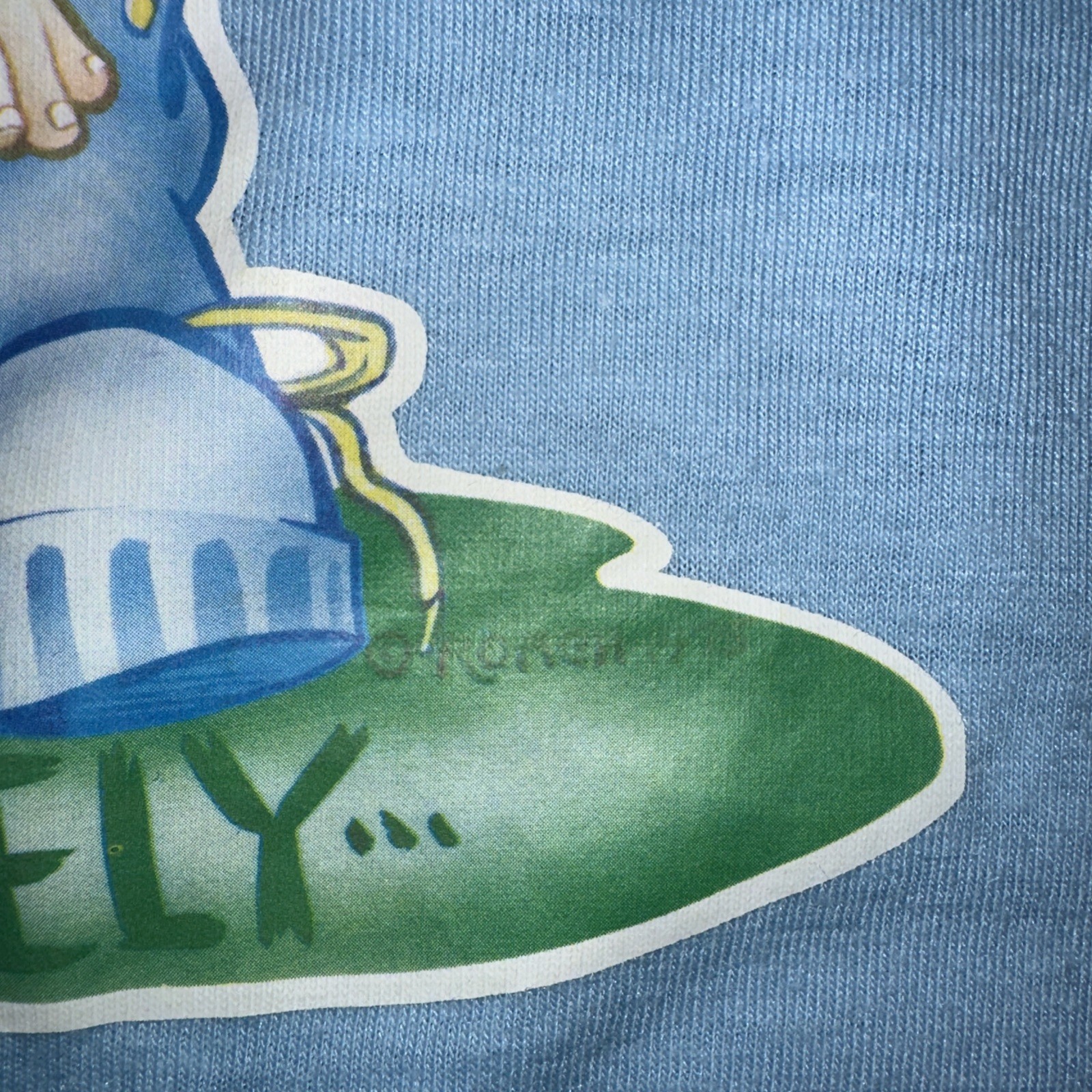 Vintage 70s Roach Ringer T shirt Hug Me Cartoon Blue Single Stitch Mens L gallery