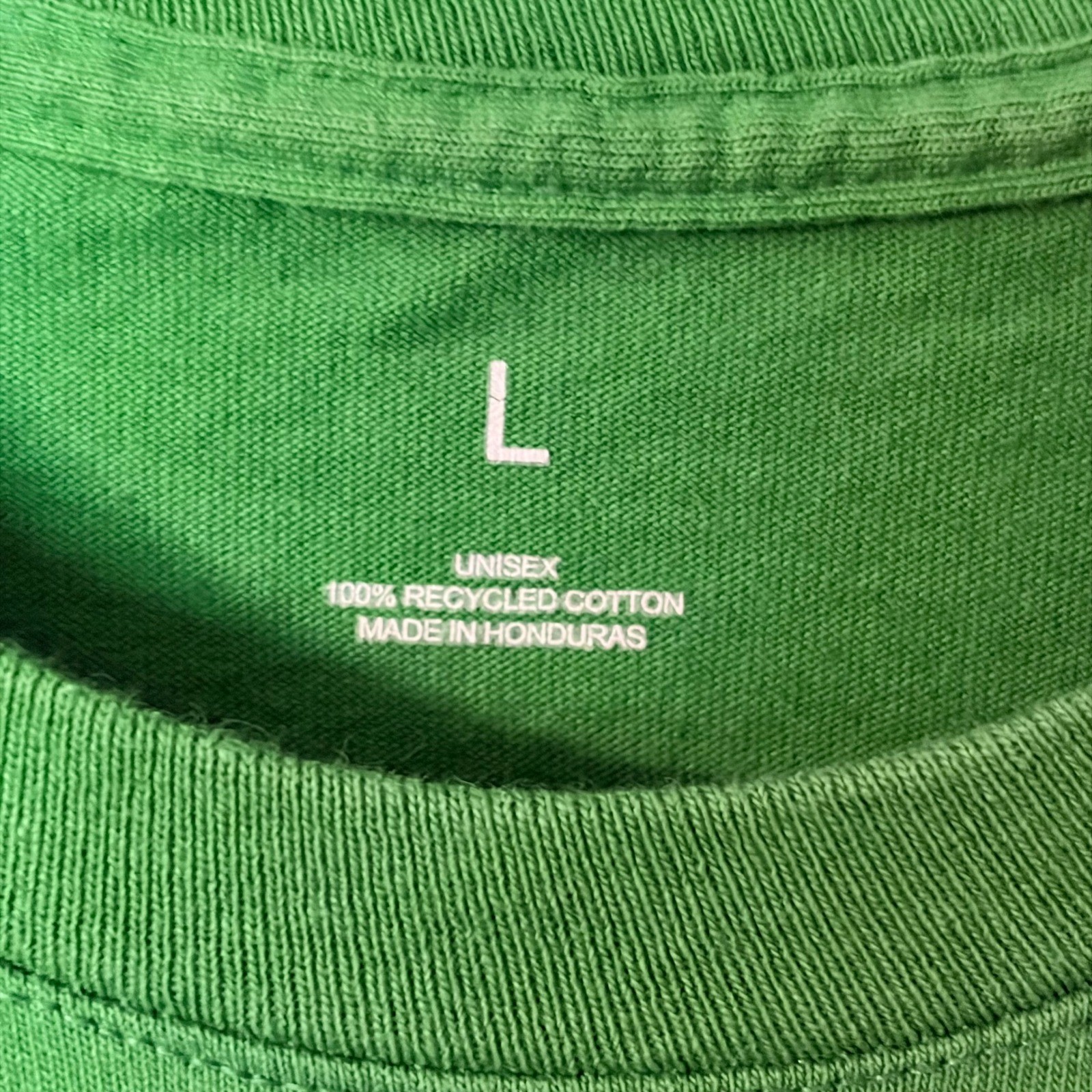 Apple Long Sleeve Shirt Large Tech Promo Green Recycled Cotton Crew Neck Tee gallery