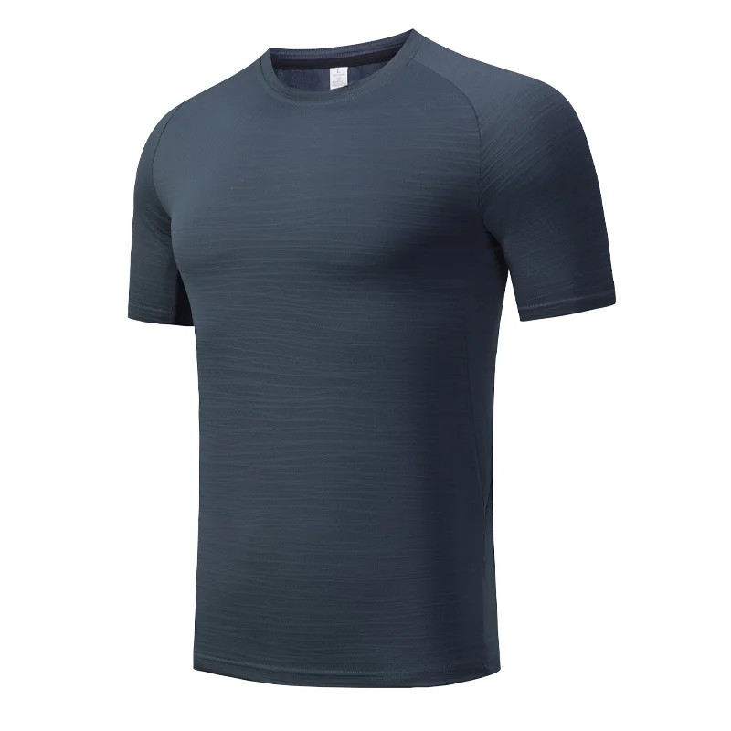 Comfortable Gym Shirts Men Silk Nylon Running Workout Training Outdoor Quick Dry