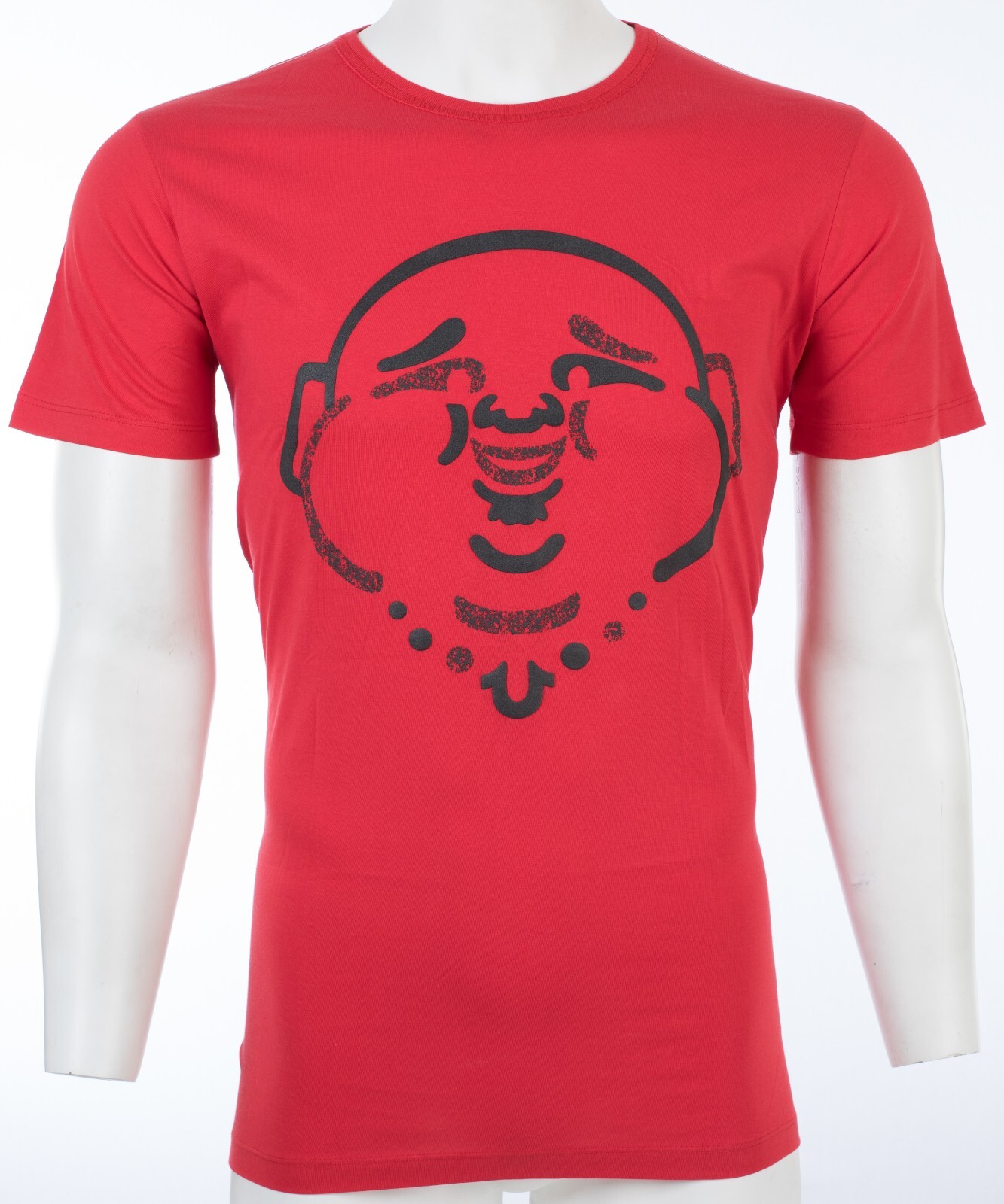 $89 TRUE RELIGION Red ORIGINAL BUDDHA FACE Short Sleeve Designer Graphic T-shirt gallery