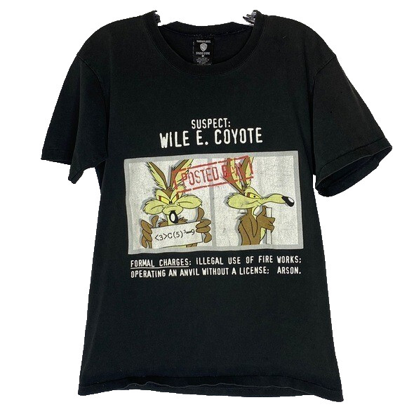 Warner Brothers Studio Store Wile E. Coyote Tshirt Single Stitch Size Medium