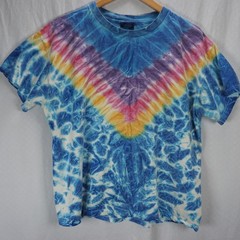 WISEGUY TIE DYE T SHIRT BLUE PURPLE RED YELLOW MENS SIZE XL
