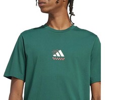 Adidas Green Lounge Pizza Graphic Three Slice Life T-Shirt JJ4017 size Medium
