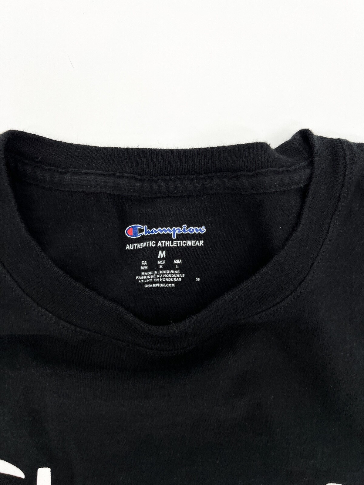 Champion Shirt Men Teens Medium Black Long Sleeve Pull on Logo gallery