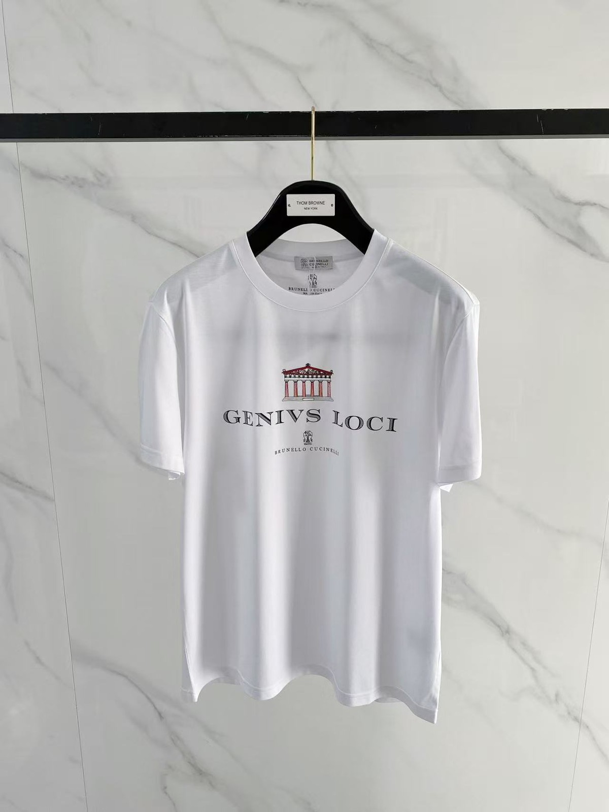 Brunello Cucinelli White Logo T-Shirt New Designer Casual Tee SIZE M-3XL