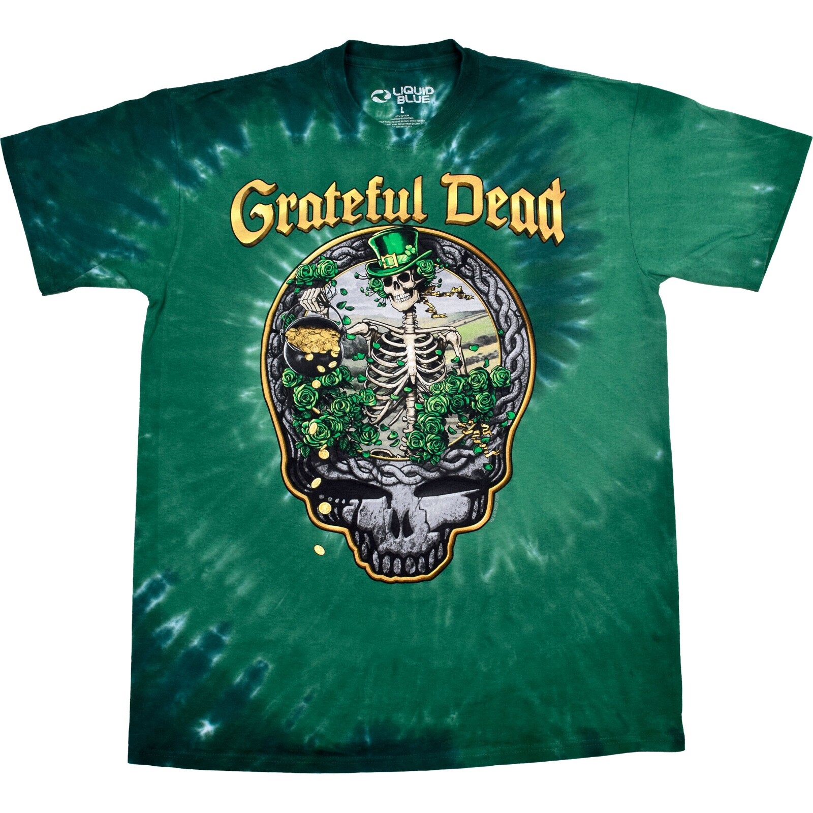 GRATEFUL DEAD-CELTIC BERTHA-STEAL YOUR FACE-TIE DYE T-SHIRT- S-M-L-XL-2X Irish gallery
