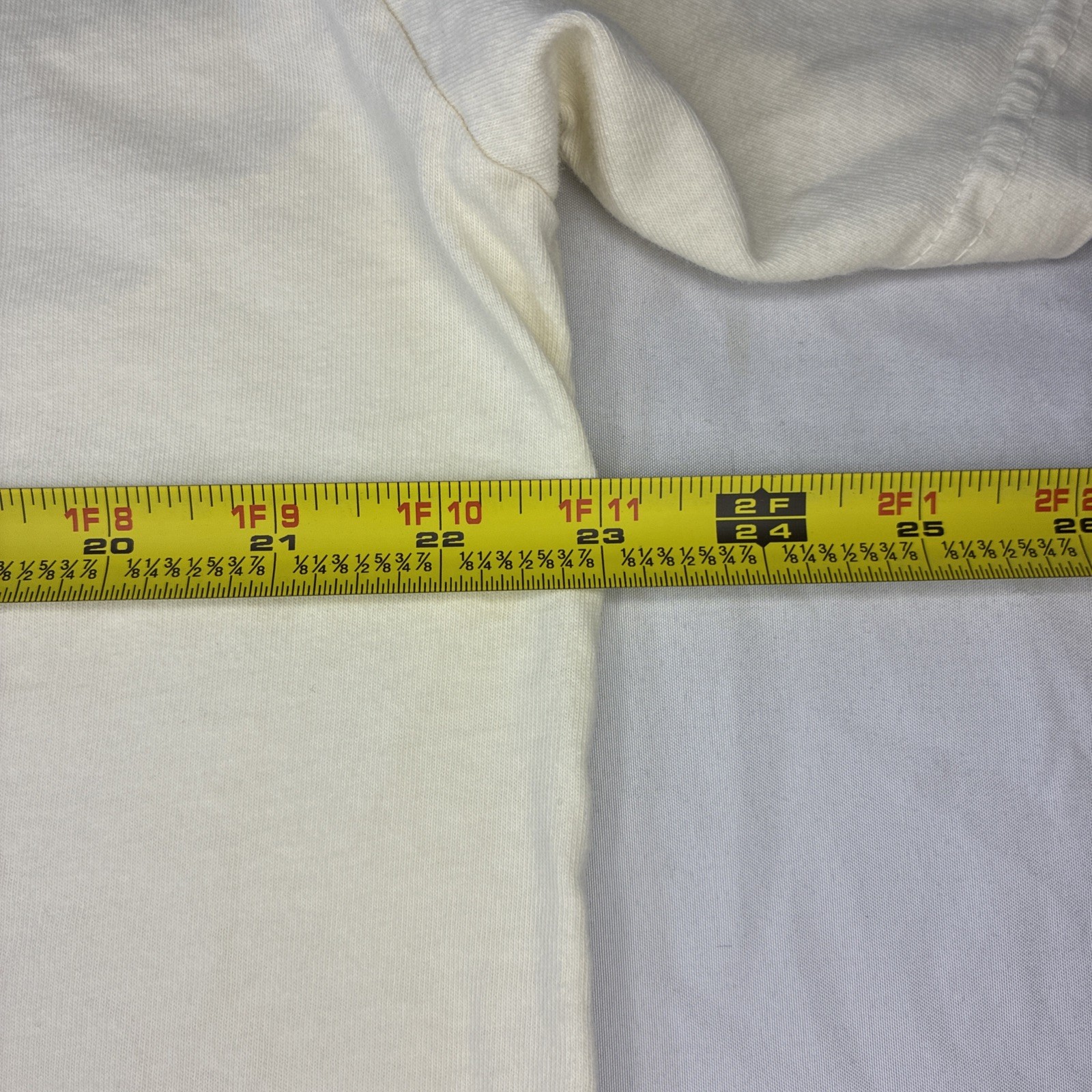 Tenore Woven 100% Cotton Tee Mens XL Cream Velvet Logo Short Sleeve gallery