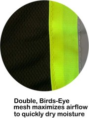 Black High Visibility Safety Shirt With Reflective Stripes Model #904