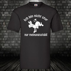 Opinion stable T-shirt stubborn shirt gift fun fun saying donkey S-5XL