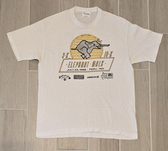 Vintage 80’s Elephant Walk Run 10K & 3k Shirt Size Large Single-Stitch USA Funny