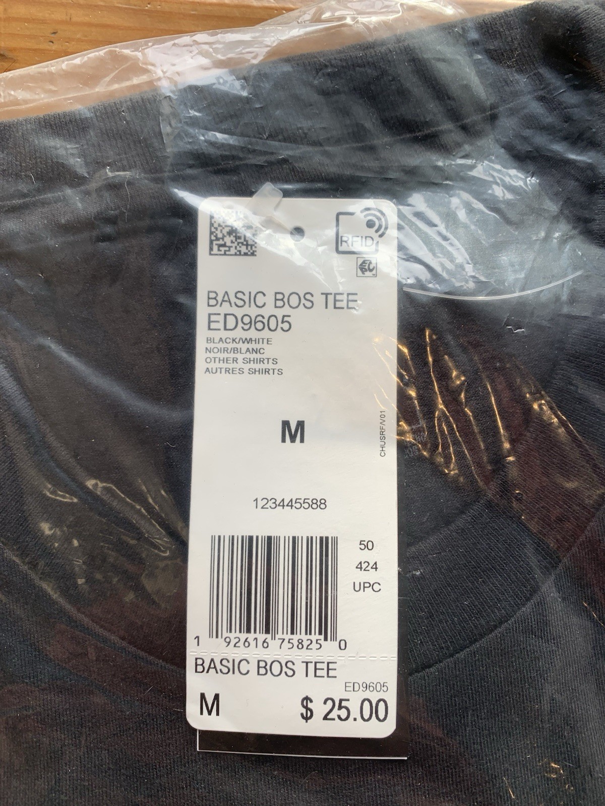 BRAND NEW Adidas Men's Basic BOS Tee 3 Stripes - BLACK in a SIZE MEDIUM gallery