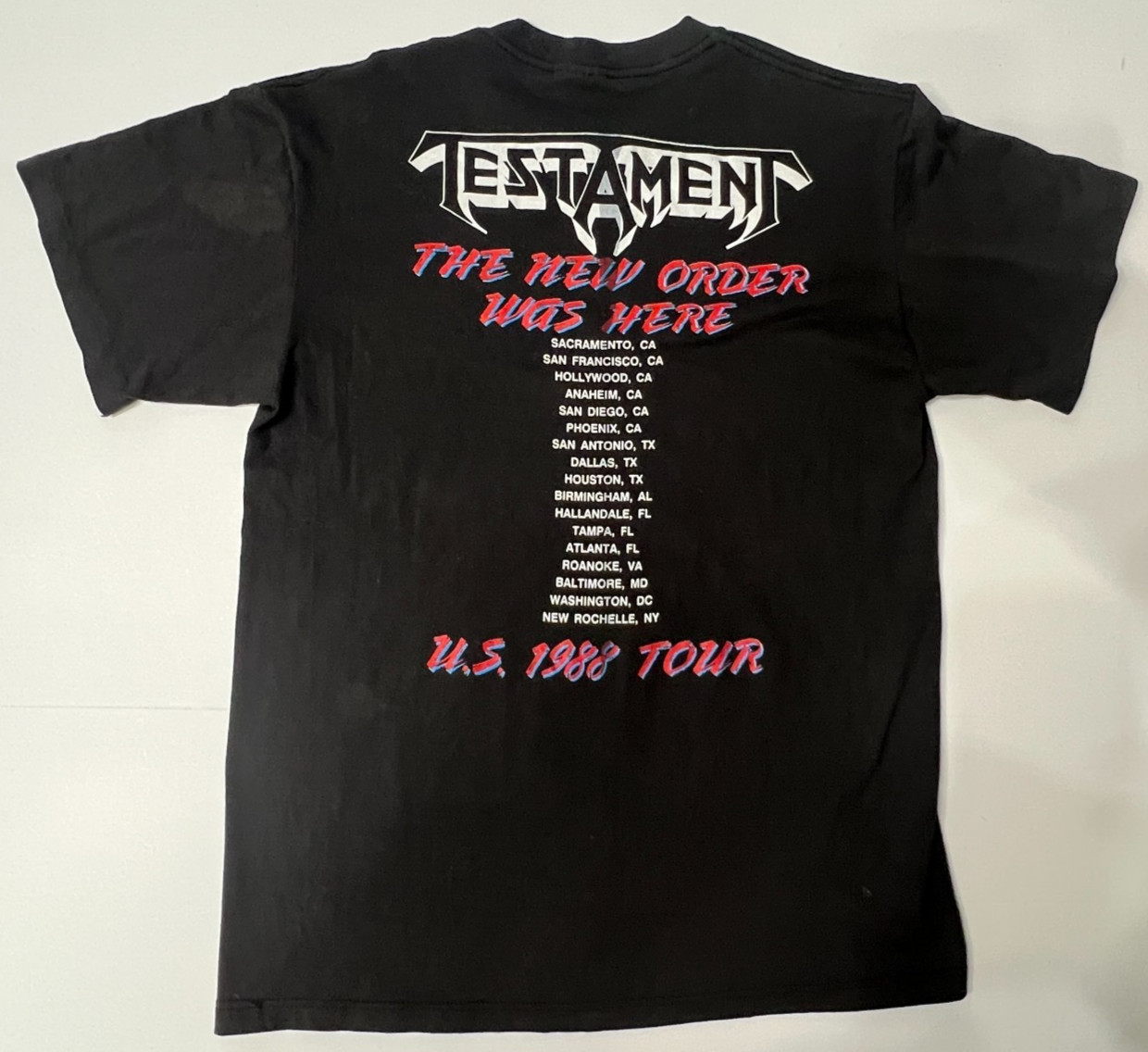 VTG Testament 1988 Disciples of the Watch Shirt Size L Metal Band Tour Rock gallery
