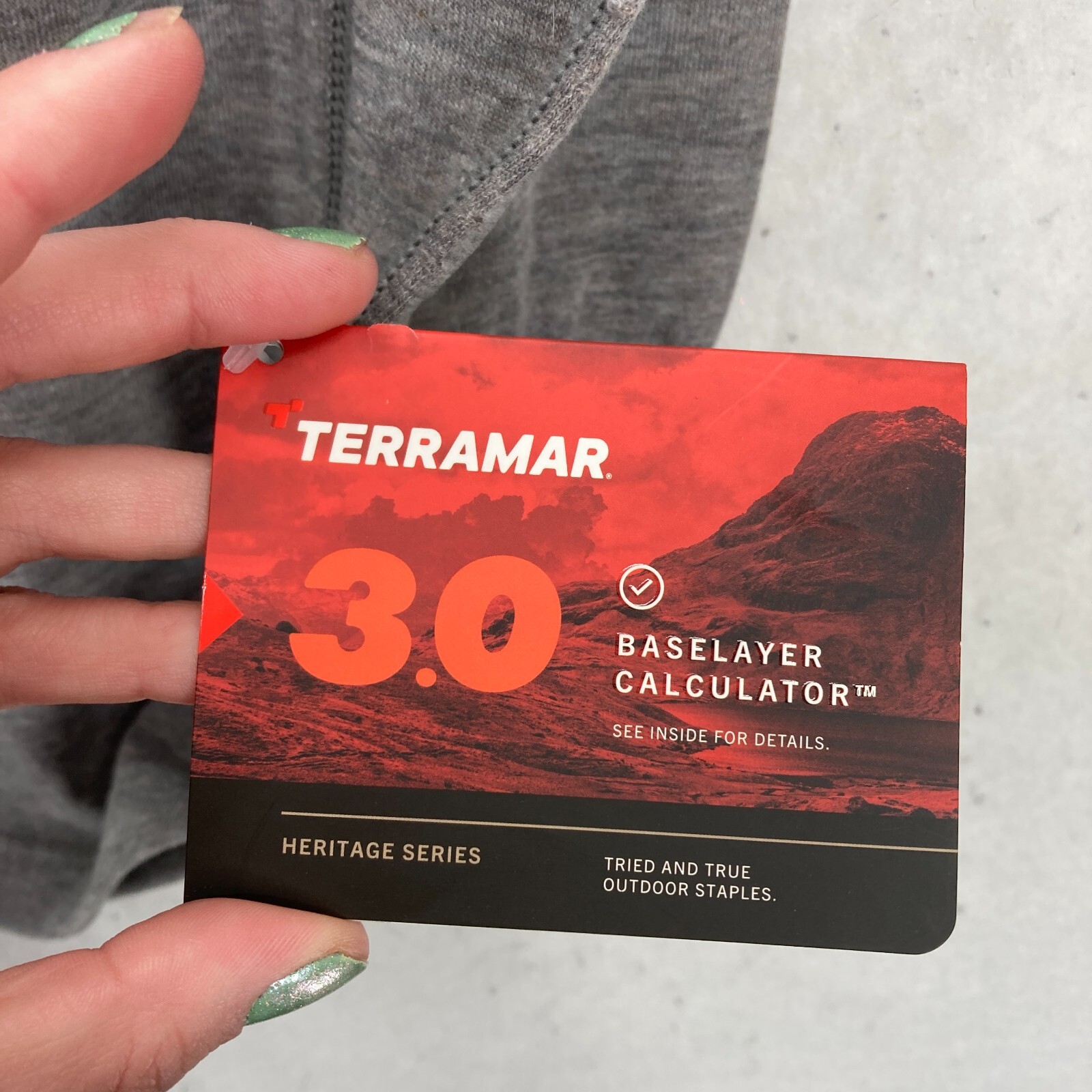 Terramar Heavyweight Merino Wool Thermal Crew Shirt Mens Small Gray Hiking Camp gallery