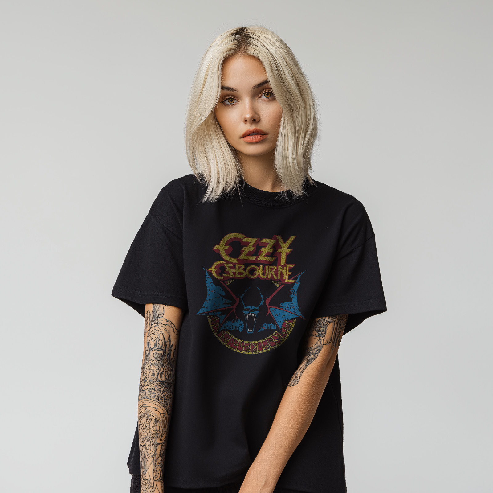 Ozzy Osbourne Heavy Metal Rock Band T-Shirt Vintage Distressed Graphic Tee A176 gallery