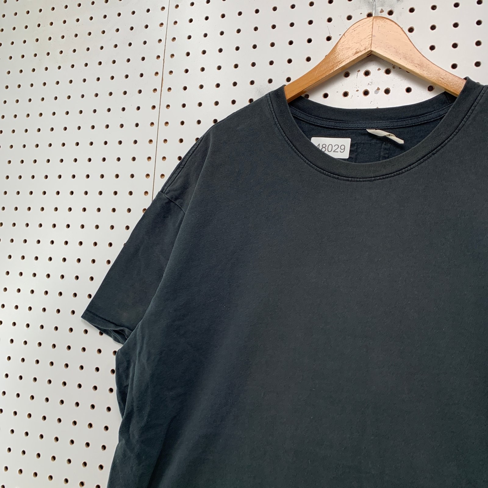 Essential FOG Fear Of God T Shirt Mens Medium Faded Black Oversized gallery