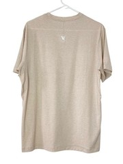 Vuori Mens Tshirt Size Large Tee Light Beige Mesh Recycled Polyester Lyocell