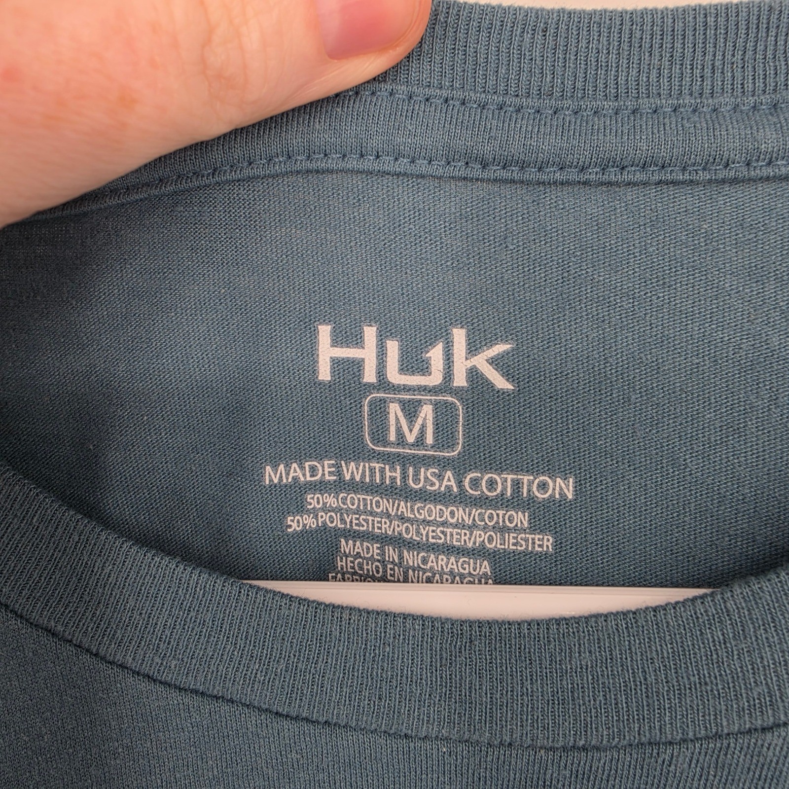 Huk Fishing Graphic T-Shirt Medium Blue Marlin Outdoor Coastal Aesthetic gallery