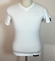 Authentic Belstaff V Neck T-Shirt Short Sleeves Cotton Elastane EU Size S NWT