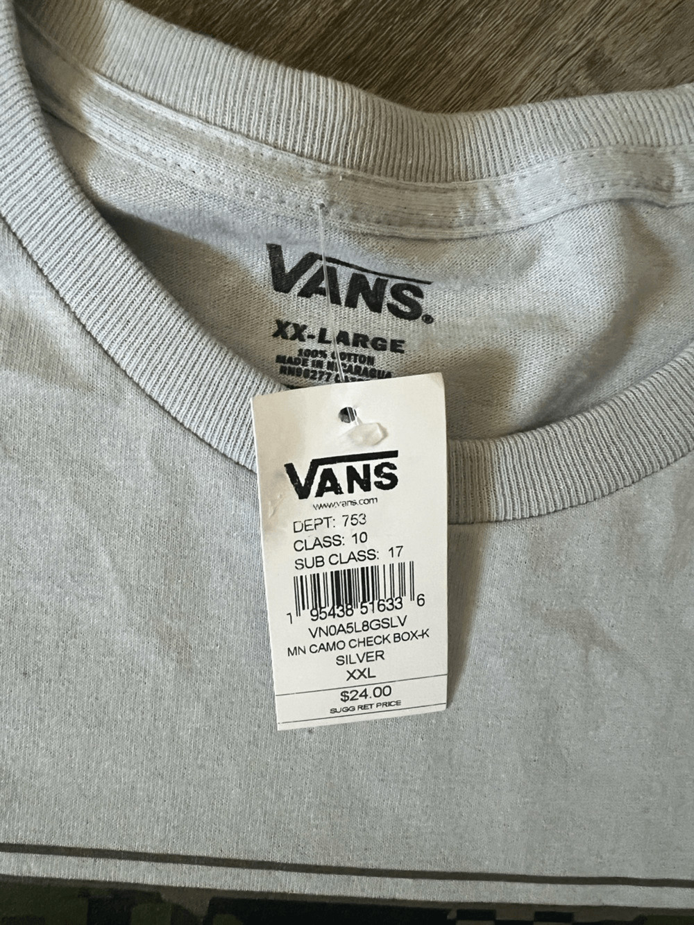 Vans Camo Check Short Sleeve Graphic T-Shirt- Size XXL gallery
