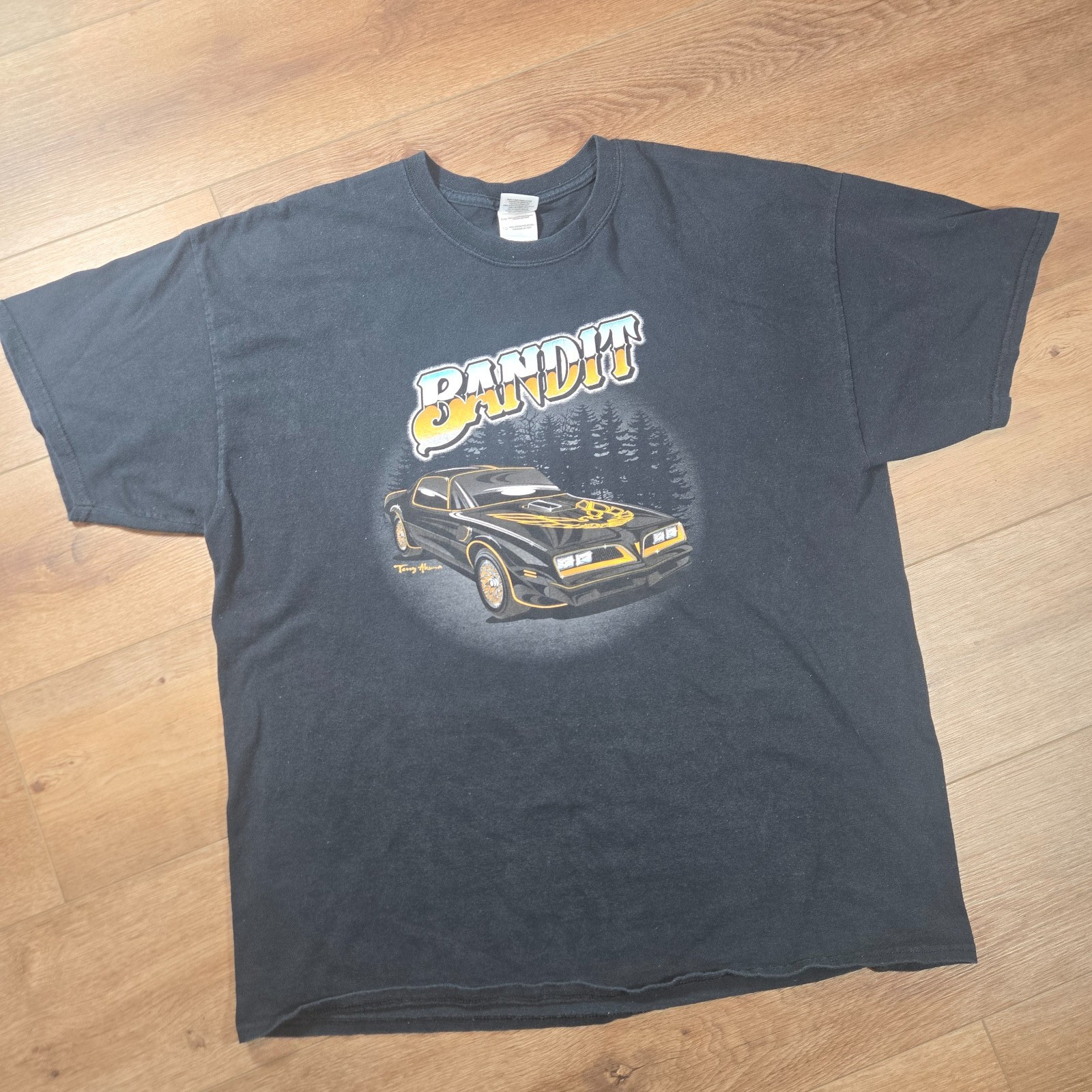 Vintage 90s Bandit Snowman Big Rig Tee XL Trans Am Truck Smokey Shirt USA