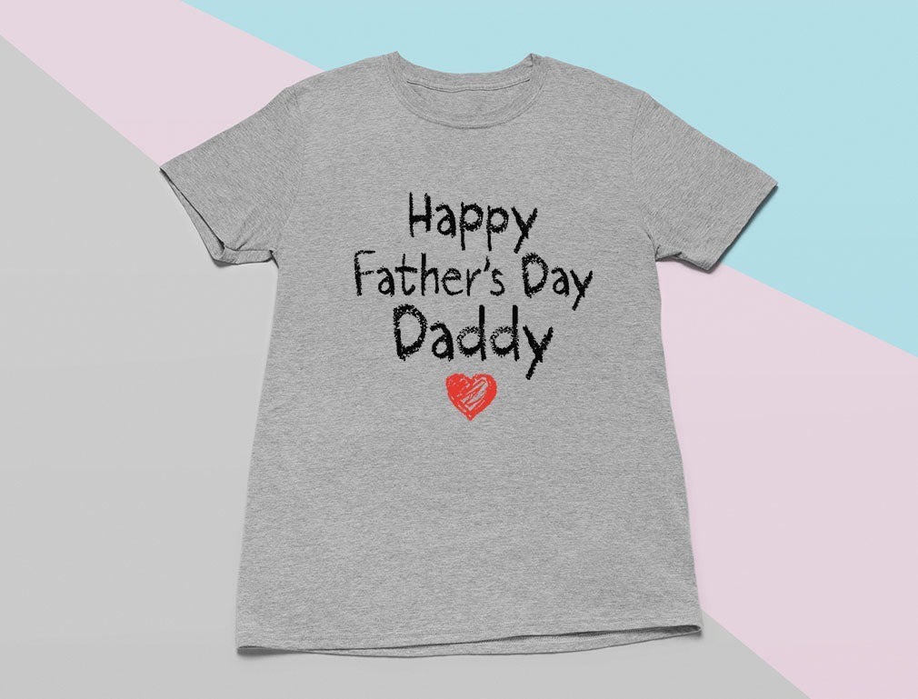 Hot Happy Father’s Day Daddy Gray For Father S to 5XL Tee Shirt