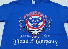 Dead and Company 2017 Wrigley Field Concert T Shirt Grateful Dead Chicago Cubs