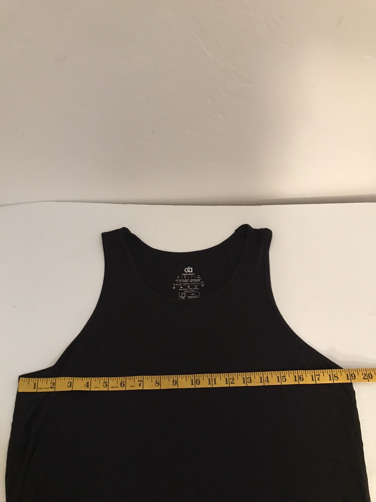 David Archy Tank Top Bamboo Rayon Undershirt Black Crew Neck Size M gallery