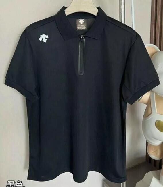 Descente Half Zipper Ice Feel Quick Drying Short Sleeves T-shirt gallery