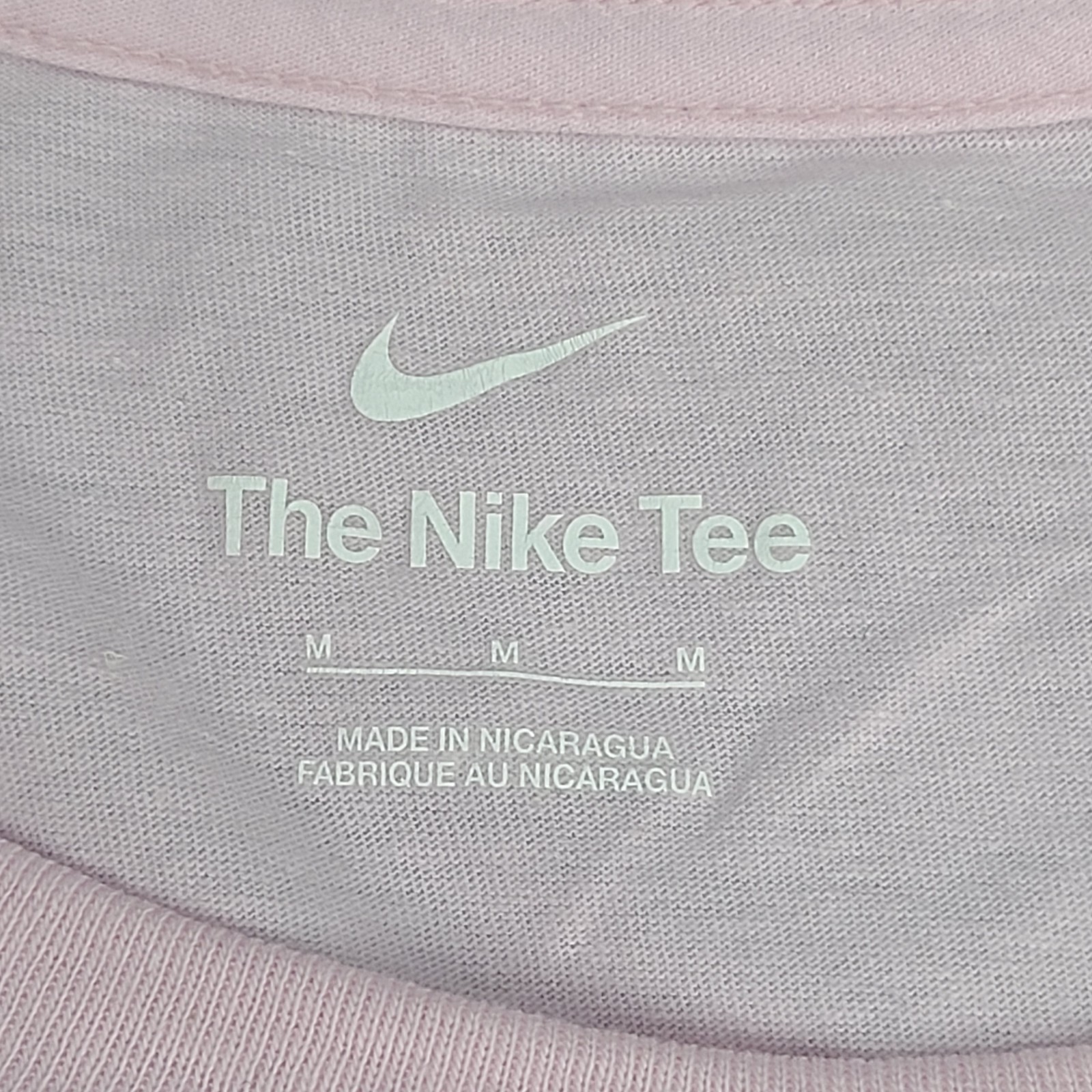 Nike Shirt Mens Medium Light Pink White Futura Logo Sportswear Cotton Tee gallery