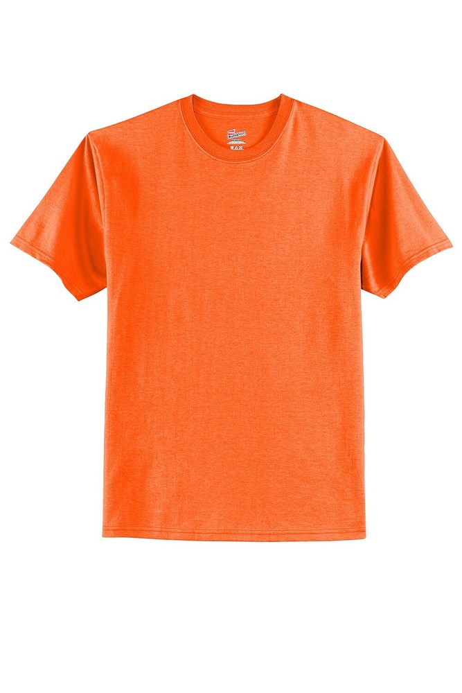 Hanes Cotton 5250 Unisex Short Sleeve T-Shirt Safety Orange Mixed Size Lot of 5