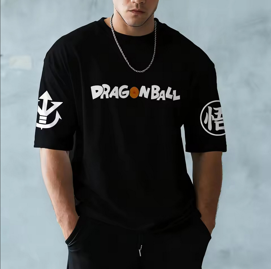 Japanese Anime Printed T-Shirt Oversized Unisex Y2K Harajuku Casual Sports Tee gallery