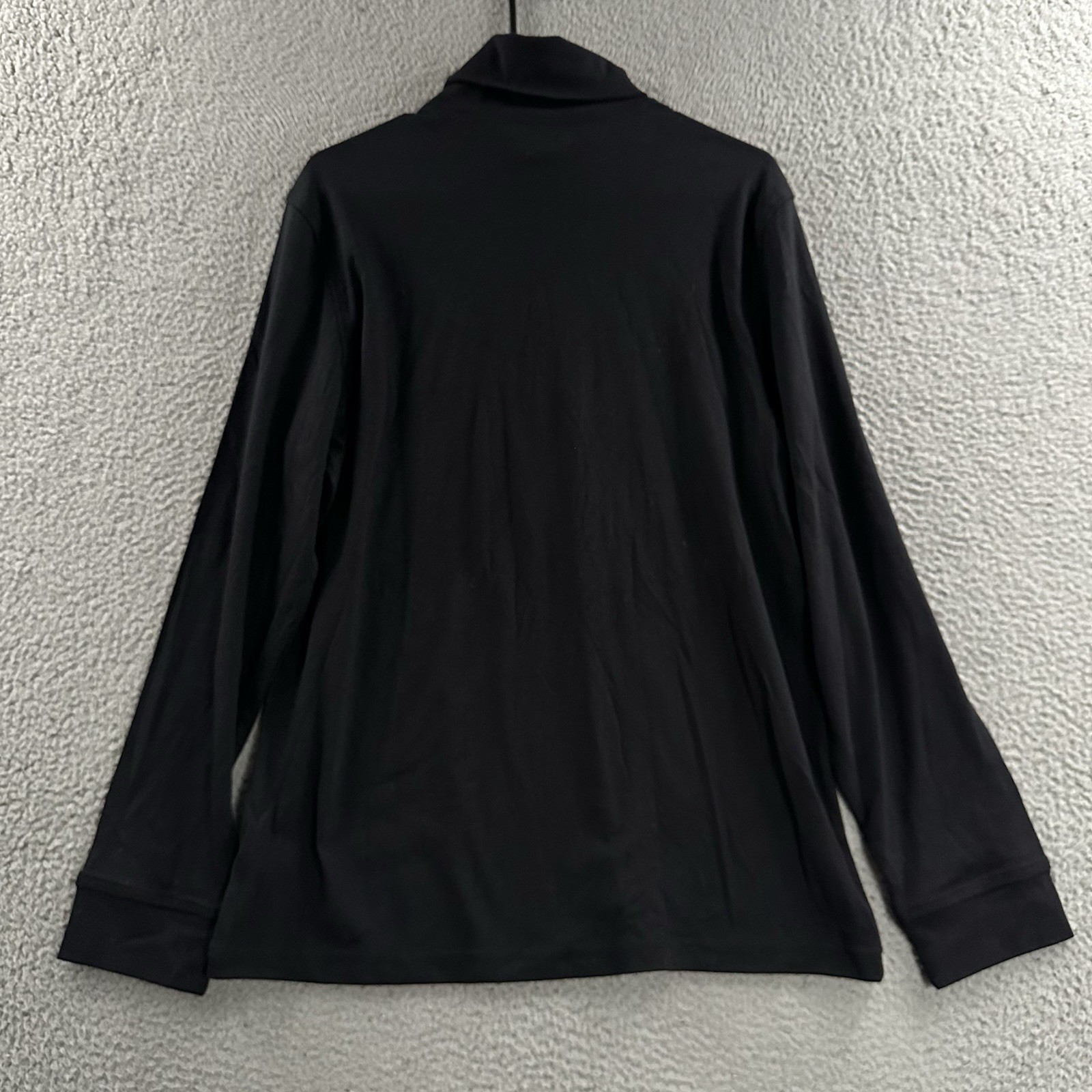 Croft & Barrow Mens Shirt Black Size Medium Turtleneck Easy Care Cotton Blend gallery
