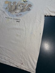 Vintage 90s Bob Harrison Cat Fish Window Shopper T-Shirt Size XL Single Stitch