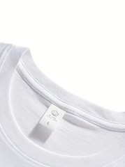 Men’s Classic Solid Plain Cotton Round Hem Scallop Essentials Tshirt S-2XL