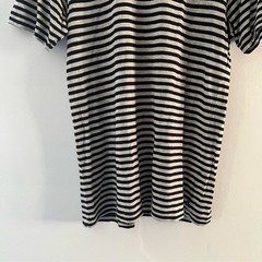 Afends Striped Tee Hemp Stripe Retro Fit T-Shirt – Black Size XS Natural Organic