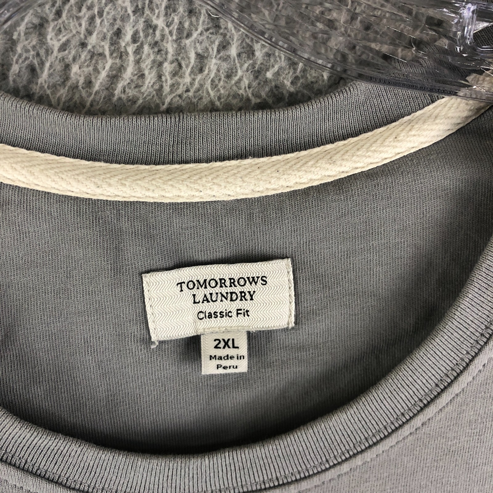 Tomorrows Laundry Essential Tee Men 2XL Gray Classic Fit T-Shirt Soft Easy Care gallery