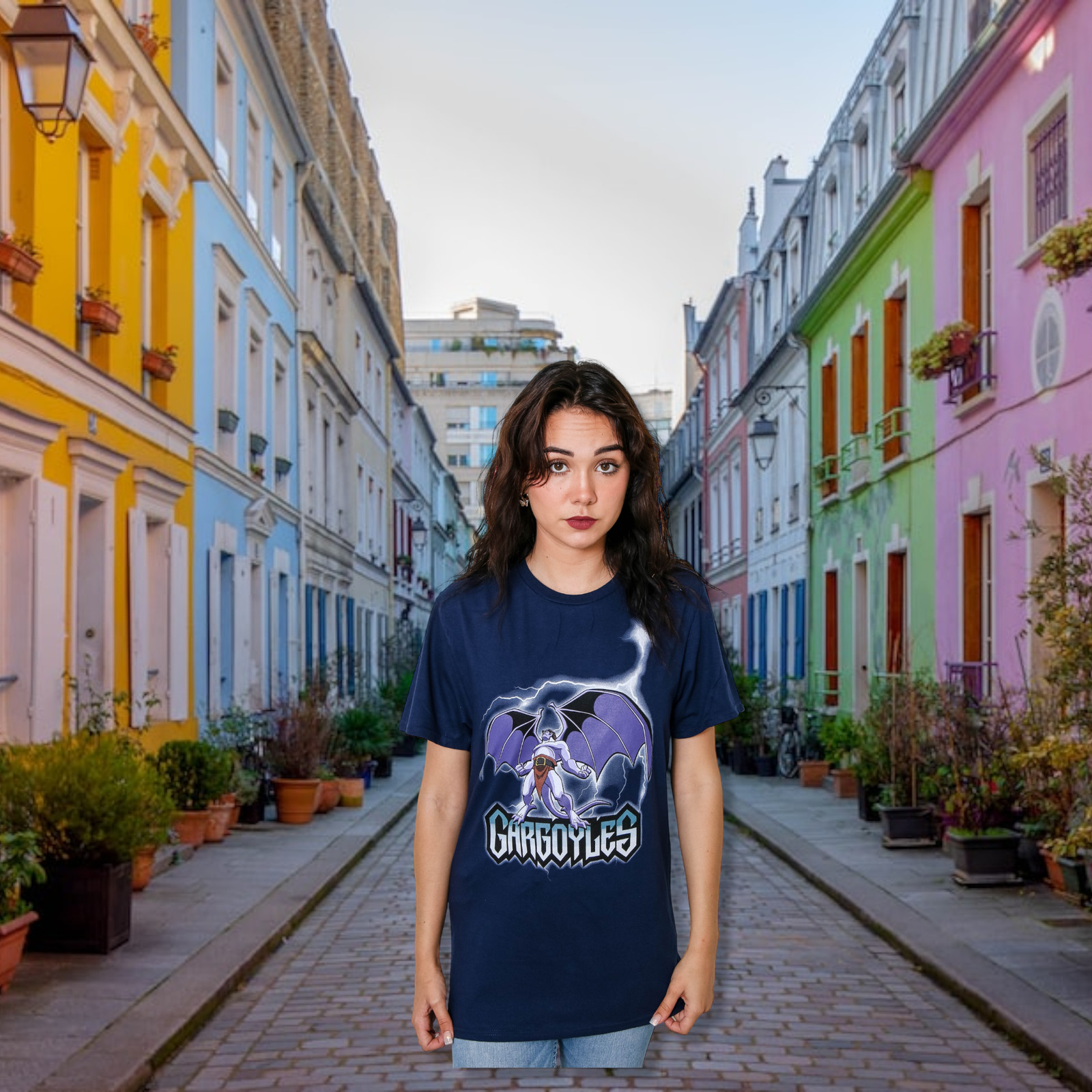 Gargoyles Goliath Thunder Disney 90's Retro Cartoon Adult T-Shirt gallery