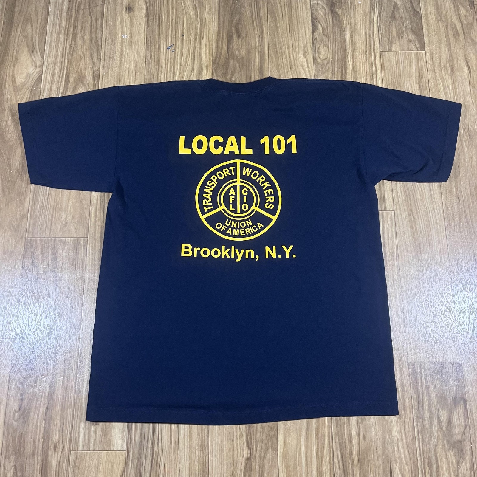 Vintage Brooklyn Transport Union Shirt Mens XL Blue TWU Local 101 Graphic USA gallery