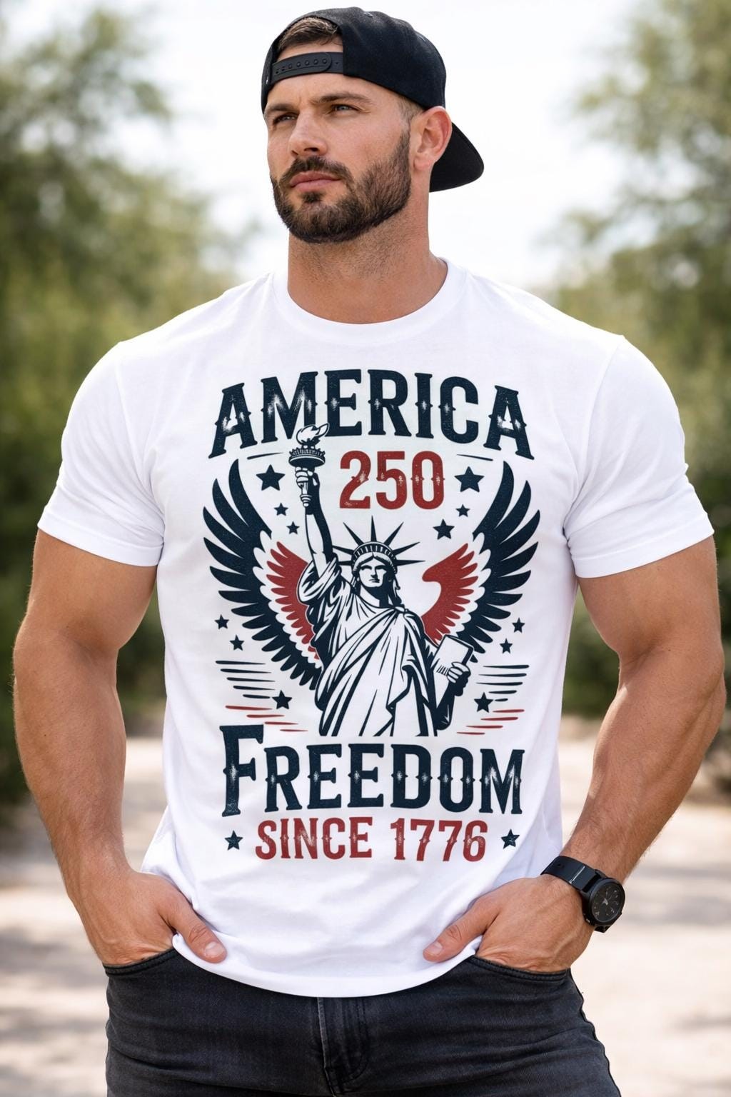 USA 250th Anniversary Shirt, America 250 Freedom Since 1776 Tee, Patriotic 4th gallery