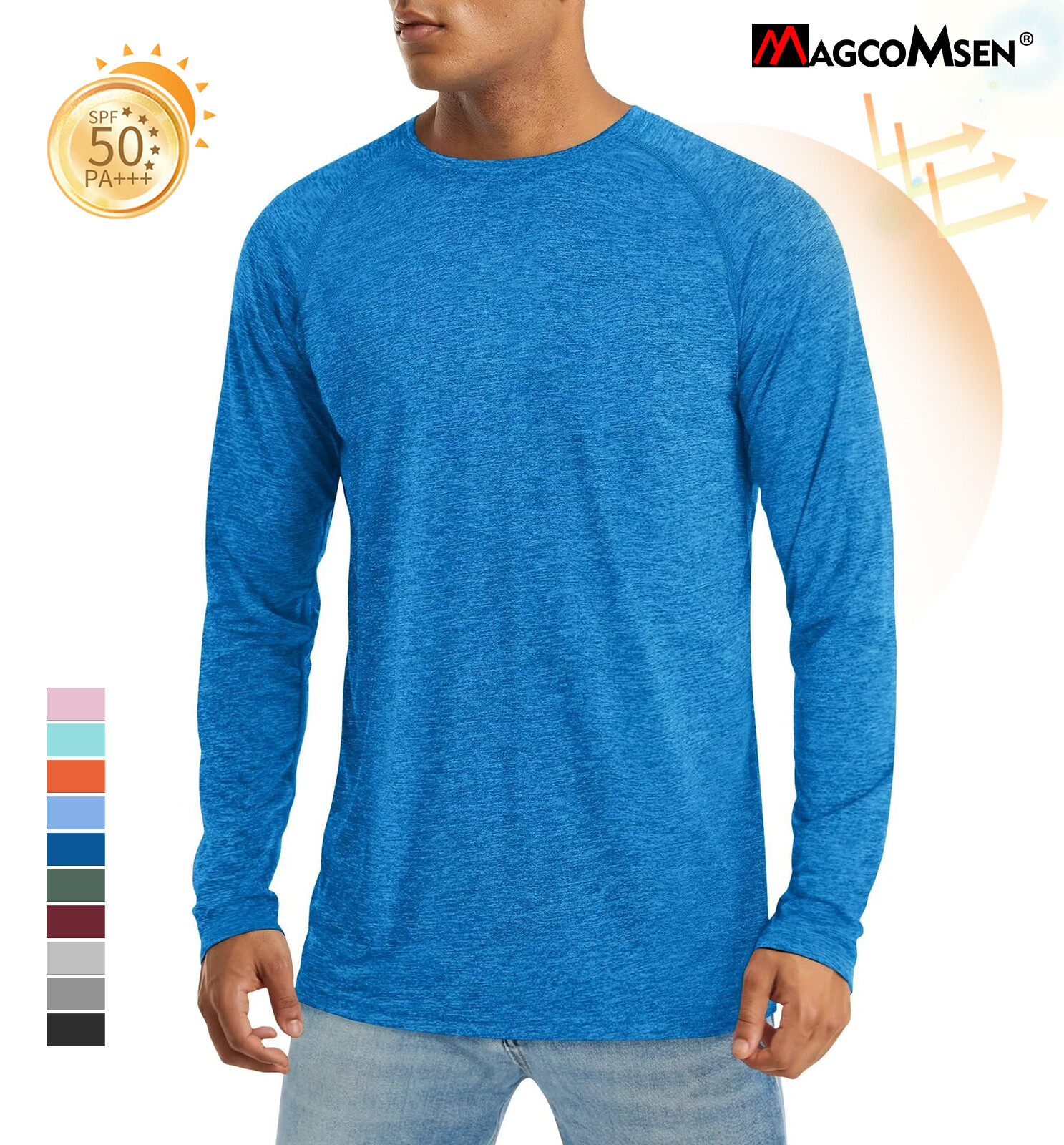 Men's UV Sun Protection Shirts Long Sleeve Quick Dry Shirts Fishing Workout Tops gallery