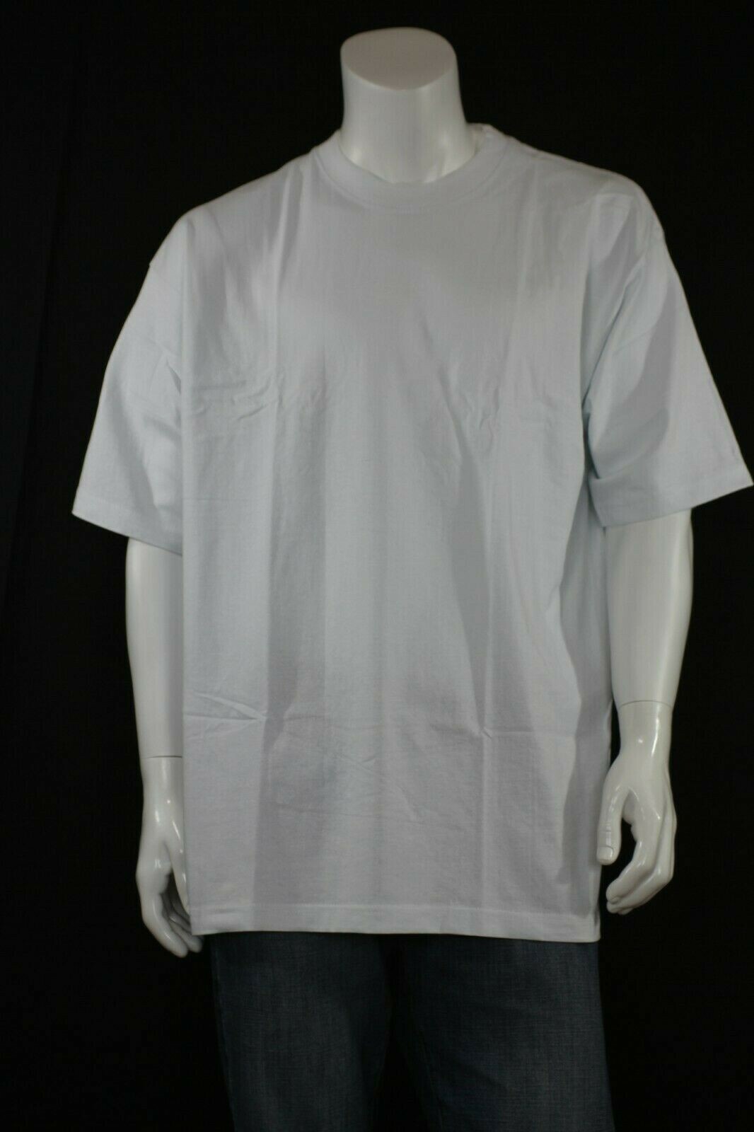 Big and Tall Men Heavy Weight Plain T-shirts S/S Cotton White XLT-5XLT gallery