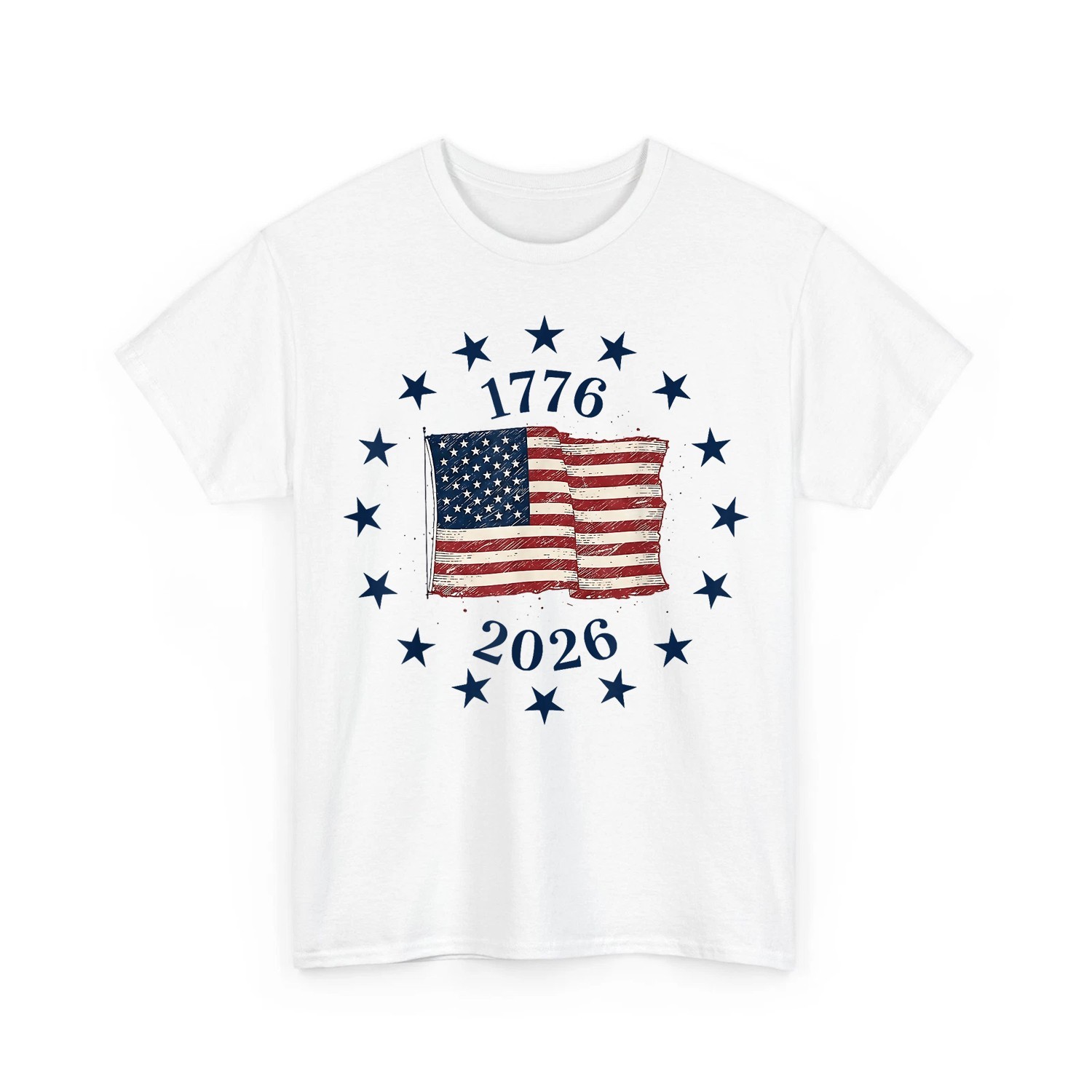 1776-2026 American Flag USA 250th Anniversary Unisex T-Shirt