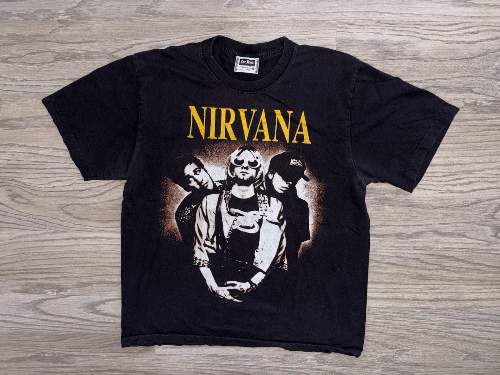 Nirvana Kurt Cobain The Roxx Rock Band T-Shirt Mens (L) Single Stitch Grunge
