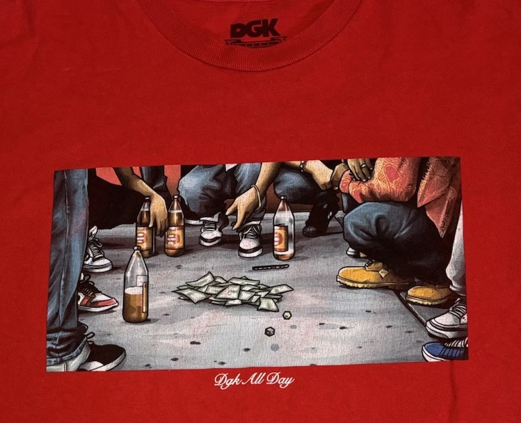 DGK All Day Street Dice 40s Gambling Shirt Skateboard Hip Hop Y2K Style Mens M gallery