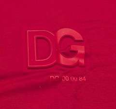 $595 Mens Authentic Dolce Gabbana Embossed D&G Logo T-Shirt Red 56 US 46