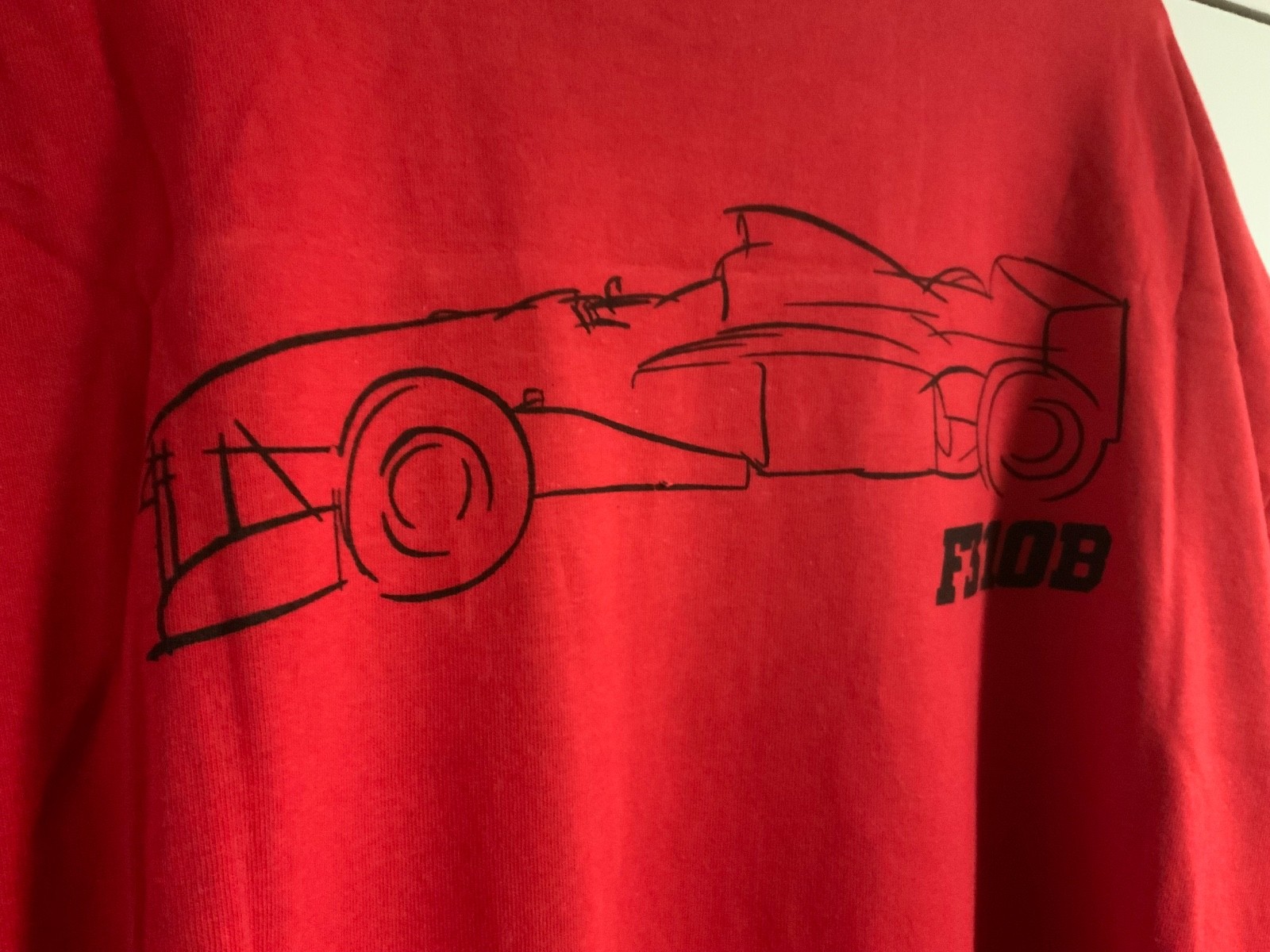 VTG NEW W/TAG 1996 SPA Official Ferrari F310B Double Sided RED Graphic Shirt XXL gallery